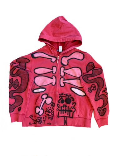 Red Skelly Airbrush Hoodie