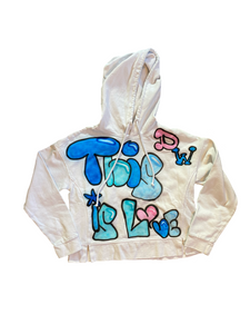 Luv Airbrush Crop Hoodie